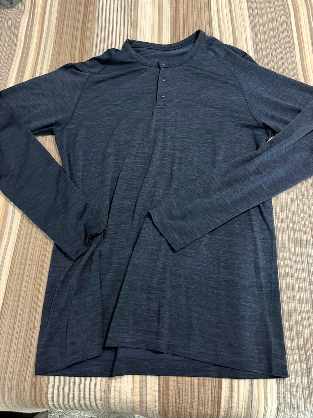 lululemon athletica Men's Long-Sleeve Henley - Dark Navy
